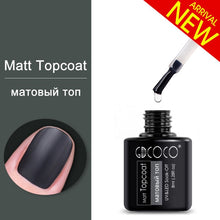 Load image into Gallery viewer, GDCOCO 8ml Gel Nail Polish Plastic Bottle Gel Polish Matt Effect NoWipe Top Soak Off UV LED Nail Lacquer Color Gel Varnish