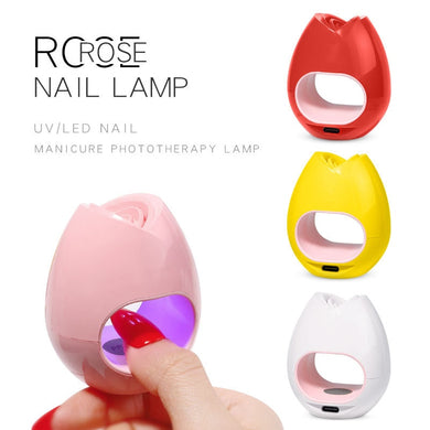 Portable 16W Nail Dryer Machine Mini UV LED Nail Gel Curing Lamp Rose USB Nail Lamp Home Use Manicure Lamp Nails Drying Nail Gel