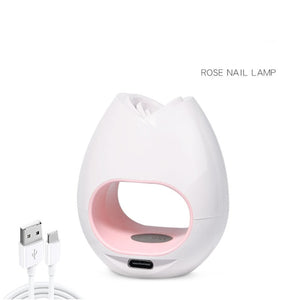 Portable 16W Nail Dryer Machine Mini UV LED Nail Gel Curing Lamp Rose USB Nail Lamp Home Use Manicure Lamp Nails Drying Nail Gel