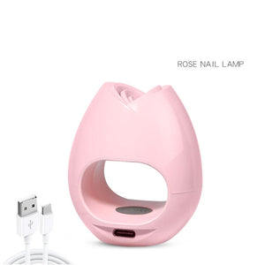 Portable 16W Nail Dryer Machine Mini UV LED Nail Gel Curing Lamp Rose USB Nail Lamp Home Use Manicure Lamp Nails Drying Nail Gel