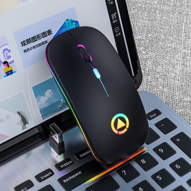LED Backlit Rechargeable Wireless Mouse USB Receiver Ergonomic Optical Gaming Mouse Silent Desktop PC Laptop Mouse wirelesss