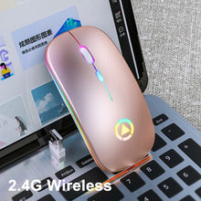 Load image into Gallery viewer, LED Backlit Rechargeable Wireless Mouse USB Receiver Ergonomic Optical Gaming Mouse Silent Desktop PC Laptop Mouse wirelesss