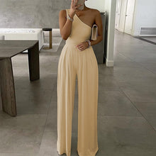 Load image into Gallery viewer, Elegant Office Lady Wide Leg Jumpsuit Sexy Off Shoulder Women Rompers Bodysuit Summer Fashion Striped Printed Overalls Playsuits