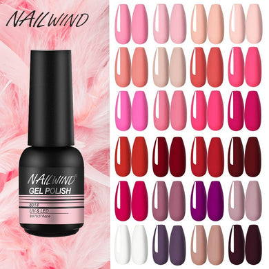 NAILWIND Gel Nail Polish Semi Permanent Primer Nail Art Hybrid Varnishes 8ml Gel polish Need Cured Base Top Coat Nails