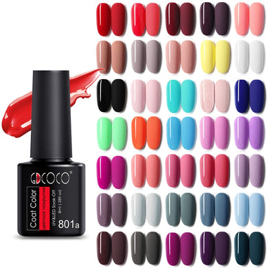 GDCOCO 8ml Gel Nail Polish Plastic Bottle Gel Polish Matt Effect NoWipe Top Soak Off UV LED Nail Lacquer Color Gel Varnish