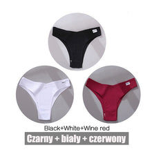 Load image into Gallery viewer, FINETOO 3PCS/Set Women&#39;s Panties Cotton Brazilian Underwear Women Sexy V Waist Women&#39;s Thong Female Underpants Intimate Lingerie