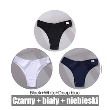 Load image into Gallery viewer, FINETOO 3PCS/Set Women&#39;s Panties Cotton Brazilian Underwear Women Sexy V Waist Women&#39;s Thong Female Underpants Intimate Lingerie