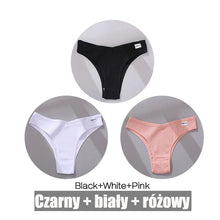 Load image into Gallery viewer, FINETOO 3PCS/Set Women&#39;s Panties Cotton Brazilian Underwear Women Sexy V Waist Women&#39;s Thong Female Underpants Intimate Lingerie