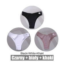 Load image into Gallery viewer, FINETOO 3PCS/Set Women&#39;s Panties Cotton Brazilian Underwear Women Sexy V Waist Women&#39;s Thong Female Underpants Intimate Lingerie