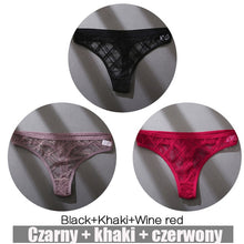 Load image into Gallery viewer, FINETOO 3PCS/Set Women&#39;s Panties Cotton Brazilian Underwear Women Sexy V Waist Women&#39;s Thong Female Underpants Intimate Lingerie