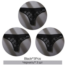 Load image into Gallery viewer, FINETOO 3PCS/Set Women&#39;s Panties Cotton Brazilian Underwear Women Sexy V Waist Women&#39;s Thong Female Underpants Intimate Lingerie