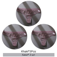 Load image into Gallery viewer, FINETOO 3PCS/Set Women&#39;s Panties Cotton Brazilian Underwear Women Sexy V Waist Women&#39;s Thong Female Underpants Intimate Lingerie