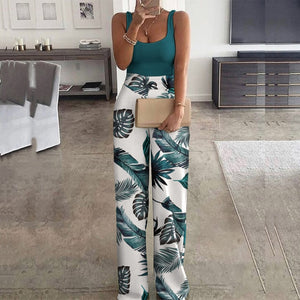 2021 New Spring and Summer Wide-Leg Pants Jumpsuit Women Sexy Off Shoulder Patchwork Playsuits Elegant Office Lady Jumpsuits XL