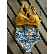 Load image into Gallery viewer, Sexy High Waist Bikinis 2021 New Halter Swimwear Women Swimsuit Female Bikini Set Print Bodysuit Bathing Suit Summer Biquini XXL