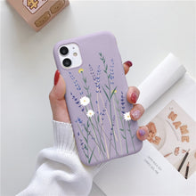 Load image into Gallery viewer, Luxury Flower Case For iPhone 12 Mini 11 Pro Max X XR XS Max 7 8 6 6s Plus 5 5S SE 2020 Soft TPU Bumper Matte Smiley Back Cover