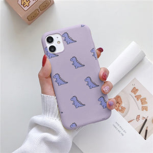 Luxury Flower Case For iPhone 12 Mini 11 Pro Max X XR XS Max 7 8 6 6s Plus 5 5S SE 2020 Soft TPU Bumper Matte Smiley Back Cover