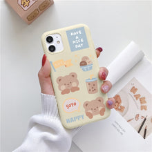 Load image into Gallery viewer, Luxury Flower Case For iPhone 12 Mini 11 Pro Max X XR XS Max 7 8 6 6s Plus 5 5S SE 2020 Soft TPU Bumper Matte Smiley Back Cover