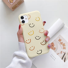 Load image into Gallery viewer, Luxury Flower Case For iPhone 12 Mini 11 Pro Max X XR XS Max 7 8 6 6s Plus 5 5S SE 2020 Soft TPU Bumper Matte Smiley Back Cover