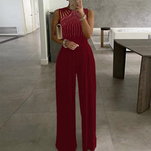 Load image into Gallery viewer, Elegant Office Lady Wide Leg Jumpsuit Sexy Off Shoulder Women Rompers Bodysuit Summer Fashion Striped Printed Overalls Playsuits