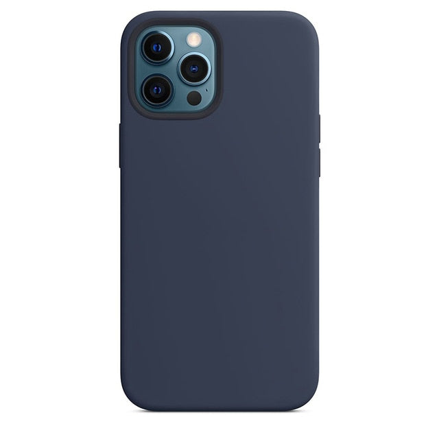 Official Original Silicone Case For iPhone 11 12 Pro MAX SE 2020 XR X 6 6s 7 8 Plus Cases For iPhone 12 mini XS Full Cover etui