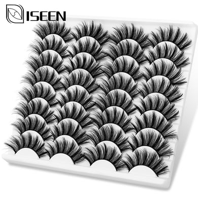 ISEEN 5/8/12/16 Pairs 3D Mink Lashes Natural False Eyelashes Fake Lashes Long Eyelash Extension Faux Mink Eyelashes For Beauty