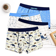 Load image into Gallery viewer, 4 Pcs High Quality Children&#39;s Underwear for Kids Cartoon Cat Shorts Soft Cotton Underpants Boys Teenage Striped Panties 4-16T