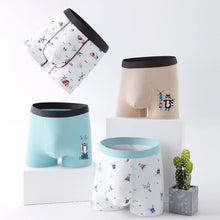 Load image into Gallery viewer, 4 Pcs High Quality Children&#39;s Underwear for Kids Cartoon Cat Shorts Soft Cotton Underpants Boys Teenage Striped Panties 4-16T