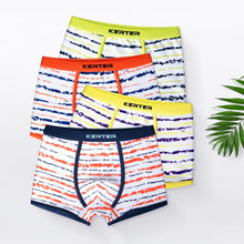 Load image into Gallery viewer, 4 Pcs High Quality Children&#39;s Underwear for Kids Cartoon Cat Shorts Soft Cotton Underpants Boys Teenage Striped Panties 4-16T