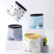 Load image into Gallery viewer, 4 Pcs High Quality Children&#39;s Underwear for Kids Cartoon Cat Shorts Soft Cotton Underpants Boys Teenage Striped Panties 4-16T