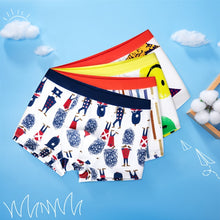 Load image into Gallery viewer, 4 Pcs High Quality Children&#39;s Underwear for Kids Cartoon Cat Shorts Soft Cotton Underpants Boys Teenage Striped Panties 4-16T