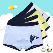 Load image into Gallery viewer, 4 Pcs High Quality Children&#39;s Underwear for Kids Cartoon Cat Shorts Soft Cotton Underpants Boys Teenage Striped Panties 4-16T