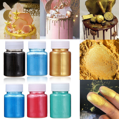 5/15 g Golden Edible Glitter Powder Baking Color Dust Flash Macaron Chocolate Pastry Dyes Biscuit Mold Food Cake Decorating Tool