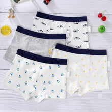 Load image into Gallery viewer, 4PCS/LOT Children Boys Underwear Cartoon Children&#39;s Shorts Panties Baby Boy Toddler Boxers Stripes Teenagers Cotton Underpants