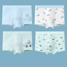 Load image into Gallery viewer, 4PCS/LOT Children Boys Underwear Cartoon Children&#39;s Shorts Panties Baby Boy Toddler Boxers Stripes Teenagers Cotton Underpants