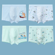 Load image into Gallery viewer, 4PCS/LOT Children Boys Underwear Cartoon Children&#39;s Shorts Panties Baby Boy Toddler Boxers Stripes Teenagers Cotton Underpants