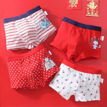 Load image into Gallery viewer, 4PCS/LOT Children Boys Underwear Cartoon Children&#39;s Shorts Panties Baby Boy Toddler Boxers Stripes Teenagers Cotton Underpants