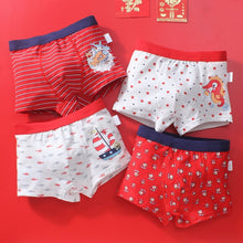 Load image into Gallery viewer, 4PCS/LOT Children Boys Underwear Cartoon Children&#39;s Shorts Panties Baby Boy Toddler Boxers Stripes Teenagers Cotton Underpants