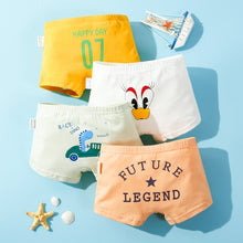 Load image into Gallery viewer, 4PCS/LOT Children Boys Underwear Cartoon Children&#39;s Shorts Panties Baby Boy Toddler Boxers Stripes Teenagers Cotton Underpants