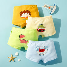 Load image into Gallery viewer, 4PCS/LOT Children Boys Underwear Cartoon Children&#39;s Shorts Panties Baby Boy Toddler Boxers Stripes Teenagers Cotton Underpants