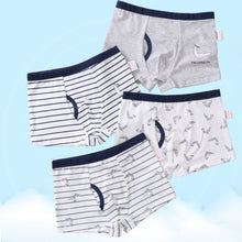 Load image into Gallery viewer, 4PCS/LOT Children Boys Underwear Cartoon Children&#39;s Shorts Panties Baby Boy Toddler Boxers Stripes Teenagers Cotton Underpants