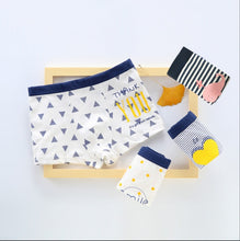 Load image into Gallery viewer, 4PCS/LOT Children Boys Underwear Cartoon Children&#39;s Shorts Panties Baby Boy Toddler Boxers Stripes Teenagers Cotton Underpants