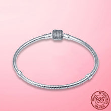 Load image into Gallery viewer, TOP SALE Pulseira Bracelet Femme 925 Sterling Silver Heart Snake Chain Bracelet For Women Fit Original Charm Beads Jewelry Gift