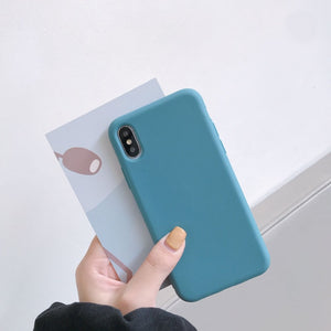 Luxury Silicone Phone Case for iPhone 11 12 Pro Max mini Soft Candy Cover for iPhone iPhone XR XS X 6 6S 7 8 Plus Cases