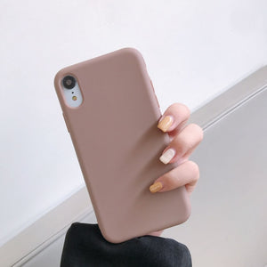 Luxury Silicone Phone Case for iPhone 11 12 Pro Max mini Soft Candy Cover for iPhone iPhone XR XS X 6 6S 7 8 Plus Cases