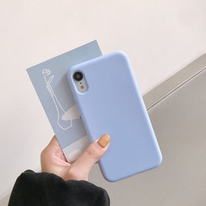 Luxury Silicone Phone Case for iPhone 11 12 Pro Max mini Soft Candy Cover for iPhone iPhone XR XS X 6 6S 7 8 Plus Cases