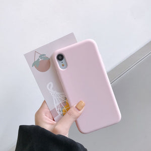 Luxury Silicone Phone Case for iPhone 11 12 Pro Max mini Soft Candy Cover for iPhone iPhone XR XS X 6 6S 7 8 Plus Cases