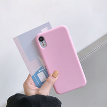 Load image into Gallery viewer, Luxury Silicone Phone Case for iPhone 11 12 Pro Max mini Soft Candy Cover for iPhone iPhone XR XS X 6 6S 7 8 Plus Cases