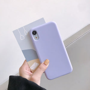 Luxury Silicone Phone Case for iPhone 11 12 Pro Max mini Soft Candy Cover for iPhone iPhone XR XS X 6 6S 7 8 Plus Cases