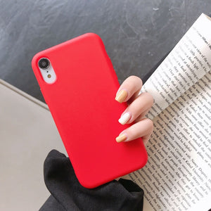 Luxury Silicone Phone Case for iPhone 11 12 Pro Max mini Soft Candy Cover for iPhone iPhone XR XS X 6 6S 7 8 Plus Cases