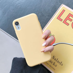 Luxury Silicone Phone Case for iPhone 11 12 Pro Max mini Soft Candy Cover for iPhone iPhone XR XS X 6 6S 7 8 Plus Cases